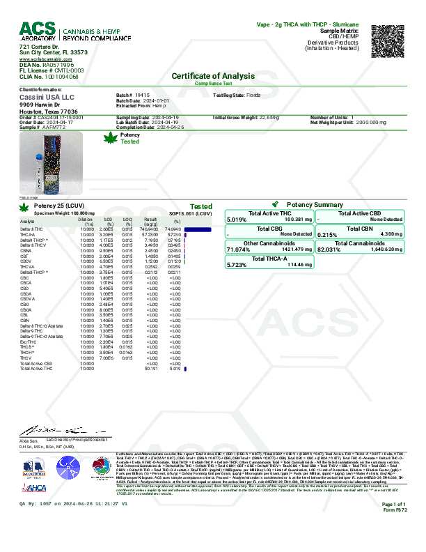 Hi on Nature Diamond Dust Disposable(s) THCa+THC-P [2g]