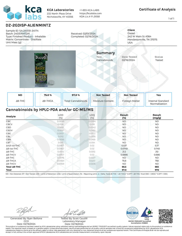 Dazed Titanz HHC Disposable(s) [2g]