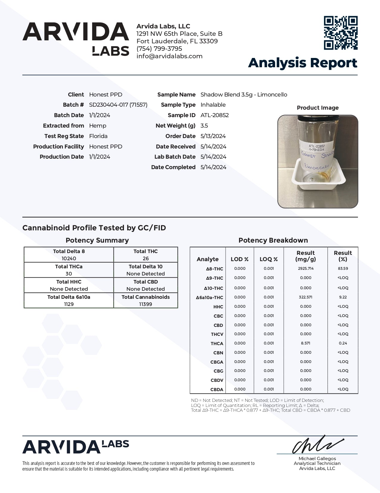 Ghost Shadow Blend Disposable(s) THCa+D8 [3.5g]
