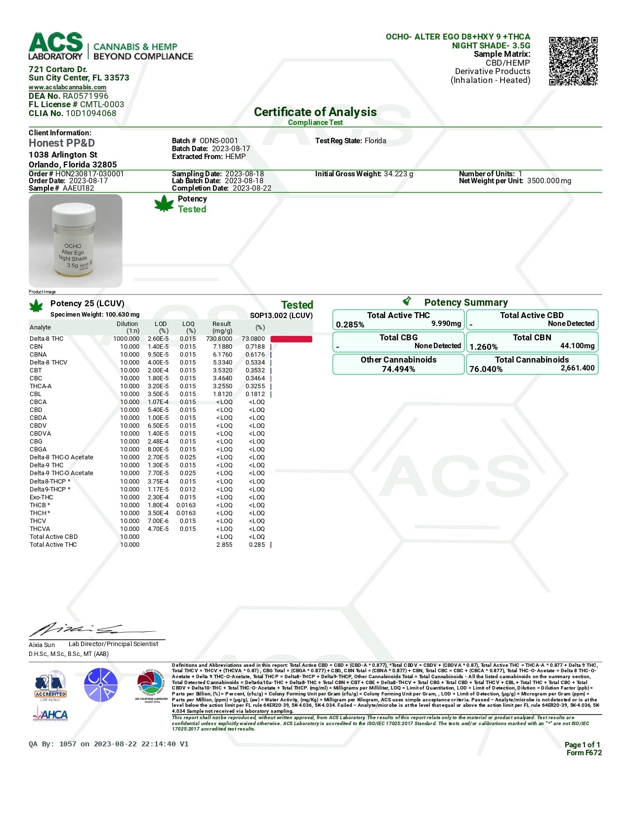 Alter Ego Disposable(s) THC-A+11-Hydroxy- Thc+Live Resin [3.5g]