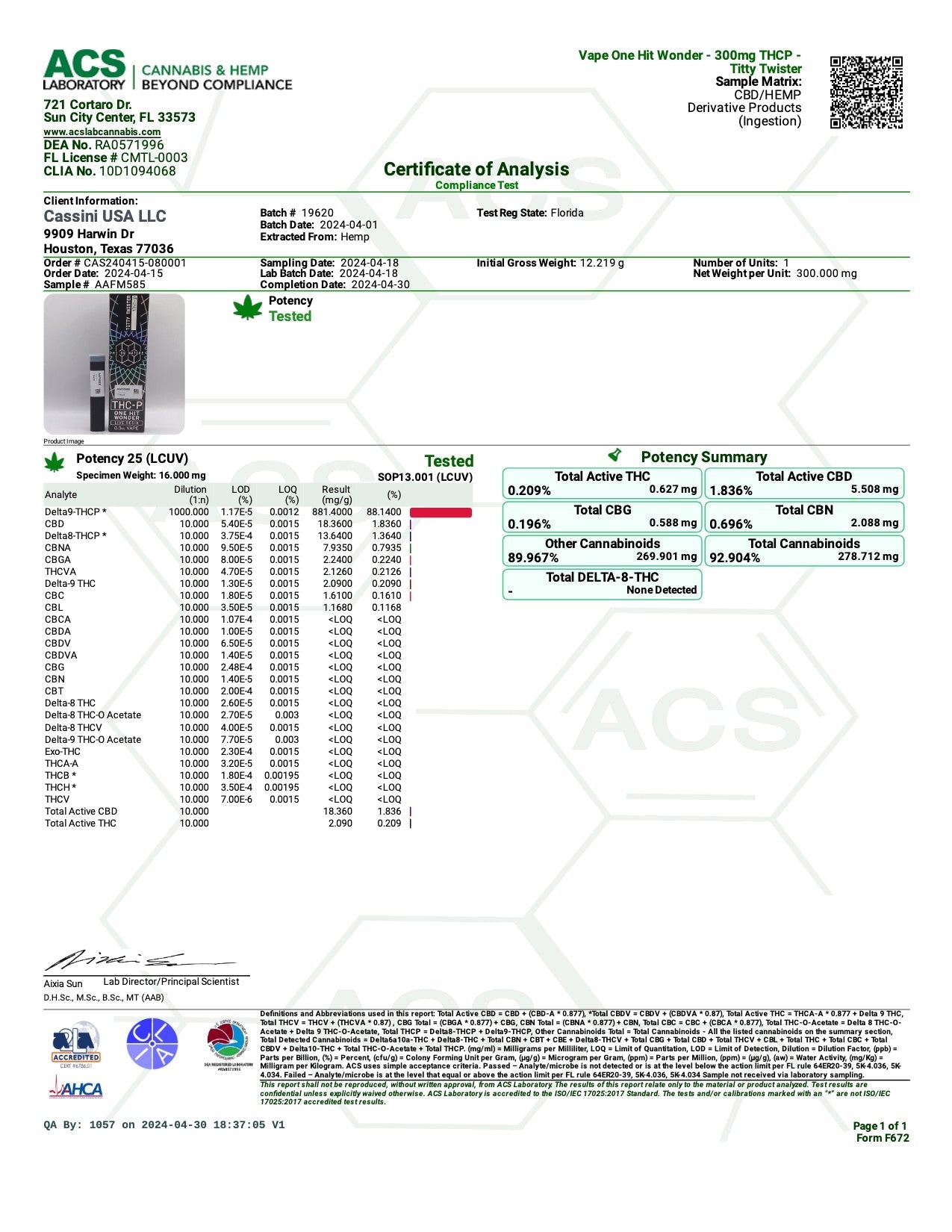 Hi on Nature Disposable(s)-ONE HIT WONDER 100% THC-P VAPE - [300mg]