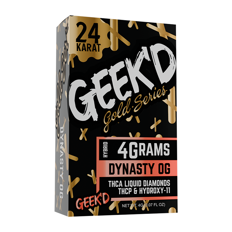 Geek'd 24K Gold Series Disposable(s) THCA Liquid Diamonds+THCP+HYDROXY-11 [4g]