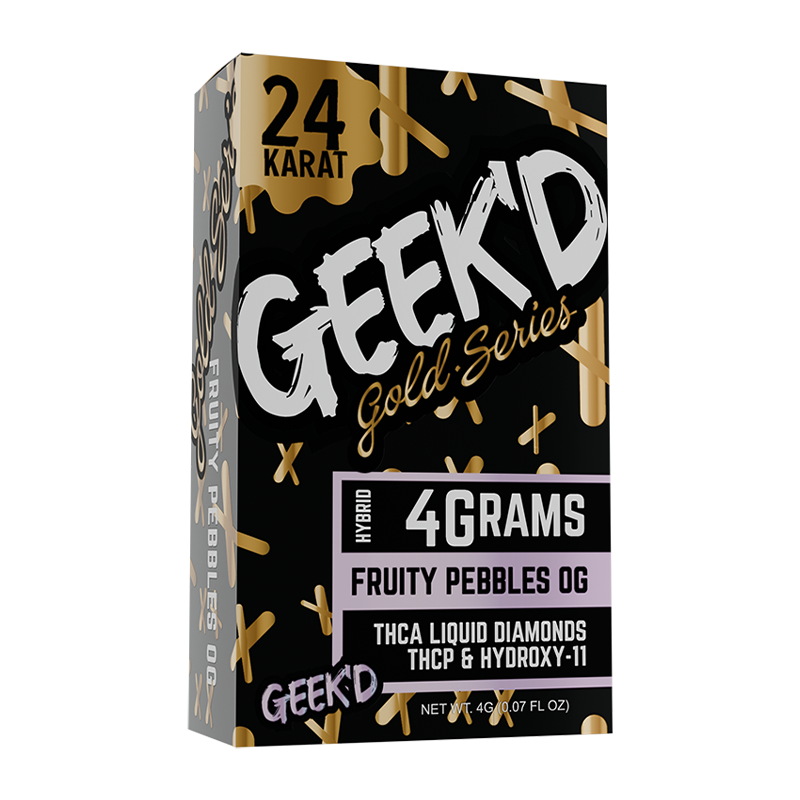 Geek'd 24K Gold Series Disposable(s) THCA Liquid Diamonds+THCP+HYDROXY-11 [4g]