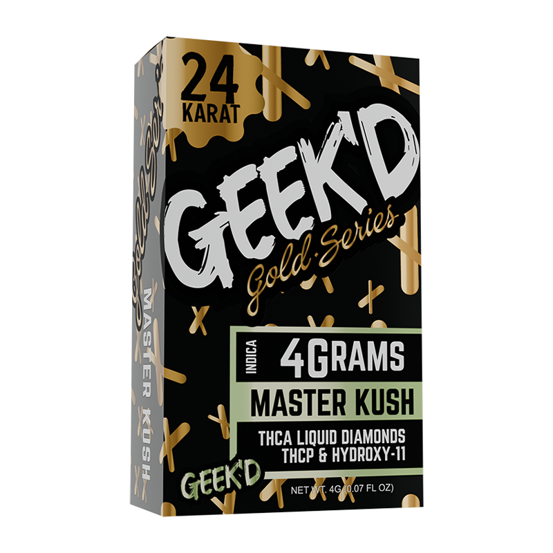 Geek'd 24K Gold Series Disposable(s) THCA Liquid Diamonds+THCP+HYDROXY-11 [4g]