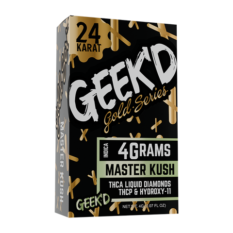 Geek'd 24K Gold Series Disposable(s) THCA Liquid Diamonds+THCP+HYDROXY-11 [4g]