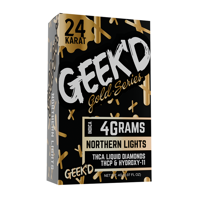 Geek'd 24K Gold Series Disposable(s) THCA Liquid Diamonds+THCP+HYDROXY-11 [4g]