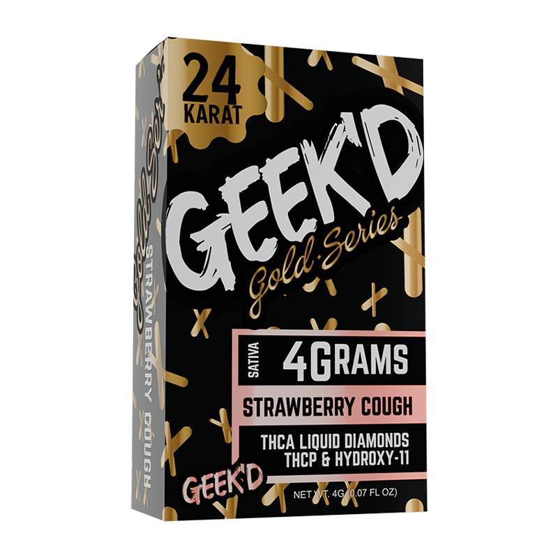 Geek'd 24K Gold Series Disposable(s) THCA Liquid Diamonds+THCP+HYDROXY-11 [4g]