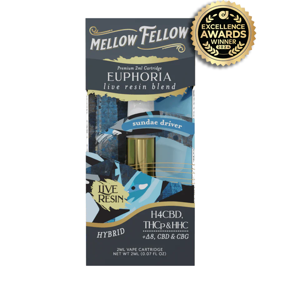 Mellow Fellow Live Resin Blend Cartridge(s) THC, HHC, CBN, CBD, THCP [2g]