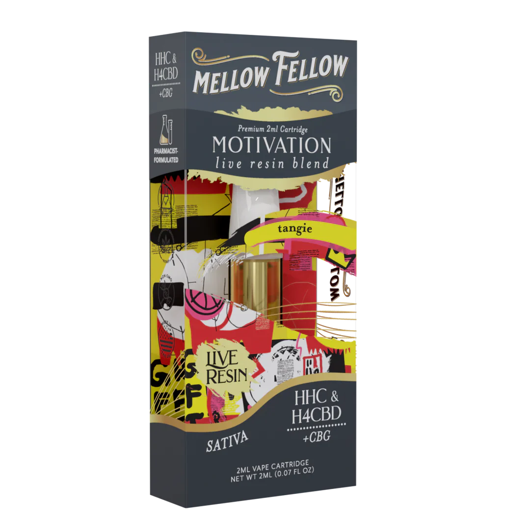 Mellow Fellow Live Resin Blend Cartridge(s) THC, HHC, CBN, CBD, THCP [2g]