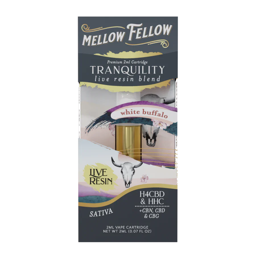 Mellow Fellow Live Resin Blend Cartridge(s) THC, HHC, CBN, CBD, THCP [2g]