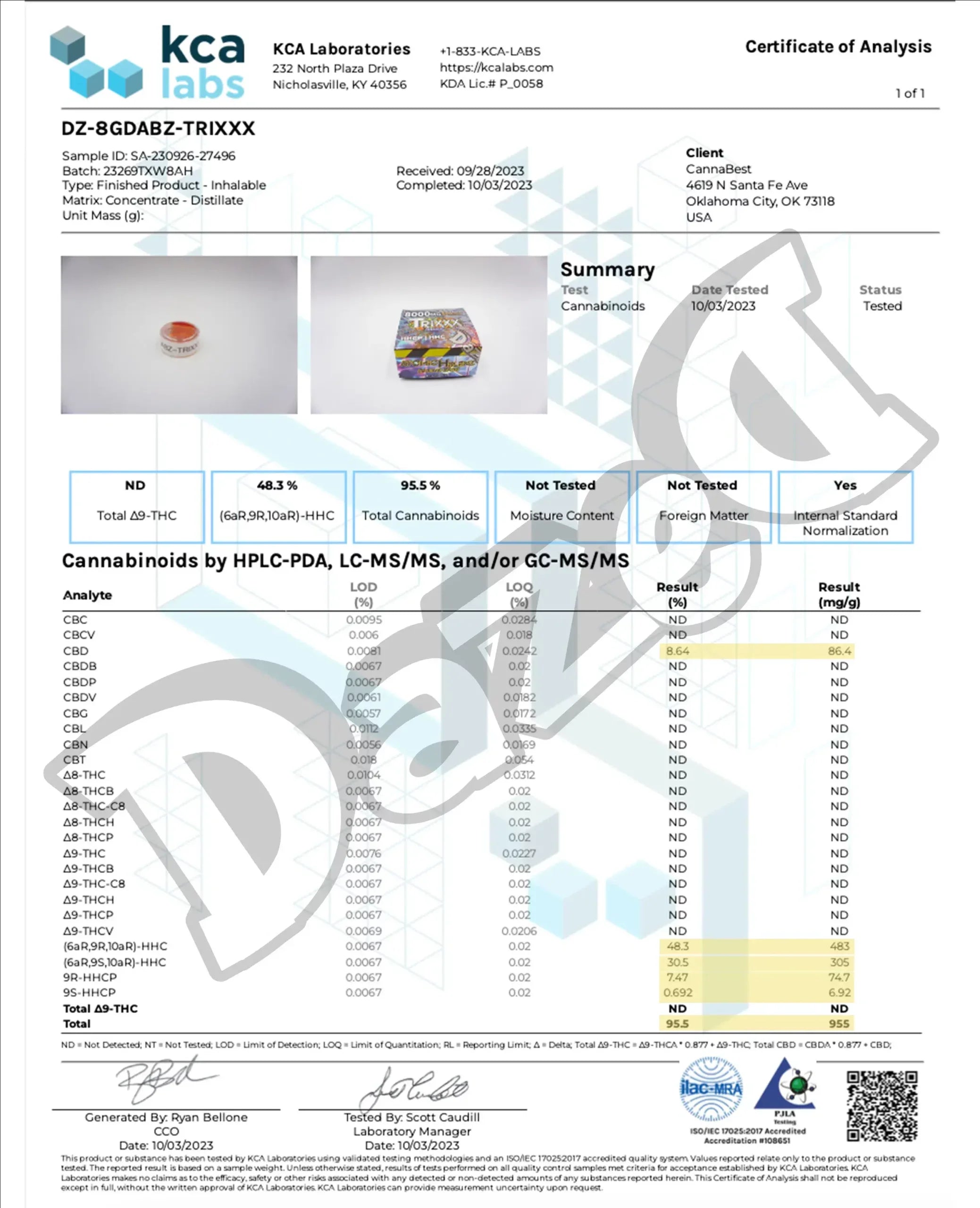 Dazed GranDabz Atomic H Blenz HHC+HHC-P Concentrate(s) [8g]