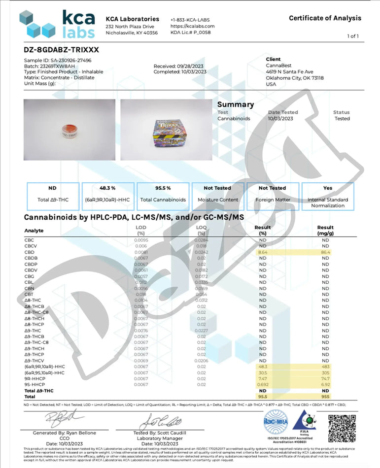 Dazed GranDabz Atomic H Blenz HHC+HHC-P Concentrate(s) [8g]