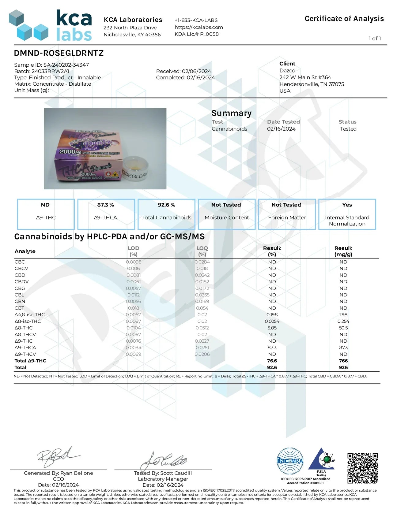 DazeD THCa Diamond Dabs [2g]