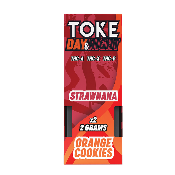 Toke Day & Night Strawnana & Orange Cookies THCA+THCX+THCP Disposable [2g/2ct]
