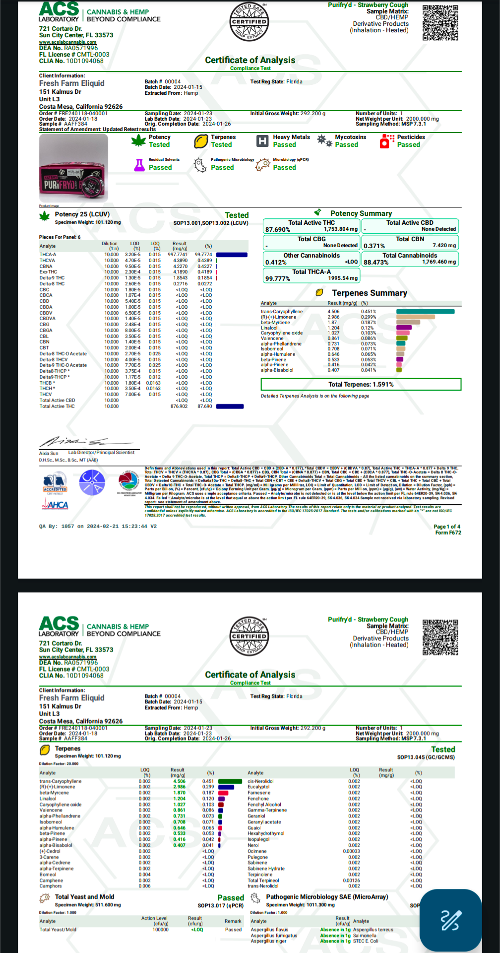 Half Bak'd PuriFryd THCA Diamond Sauce Concentrate(s) [2g]