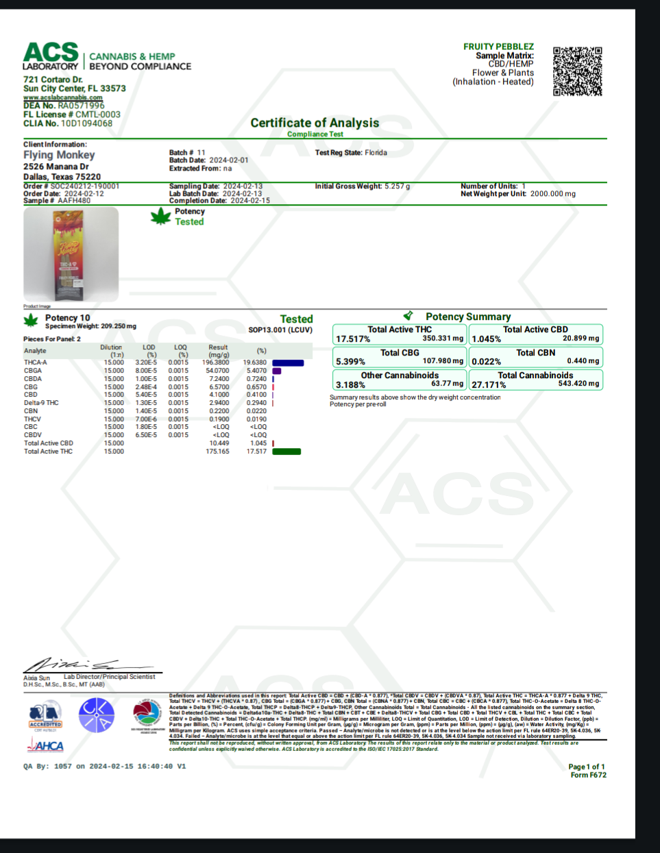 Flying Monkey Diamond Infused Pre-Rolls (THCa) [4g/2ct]