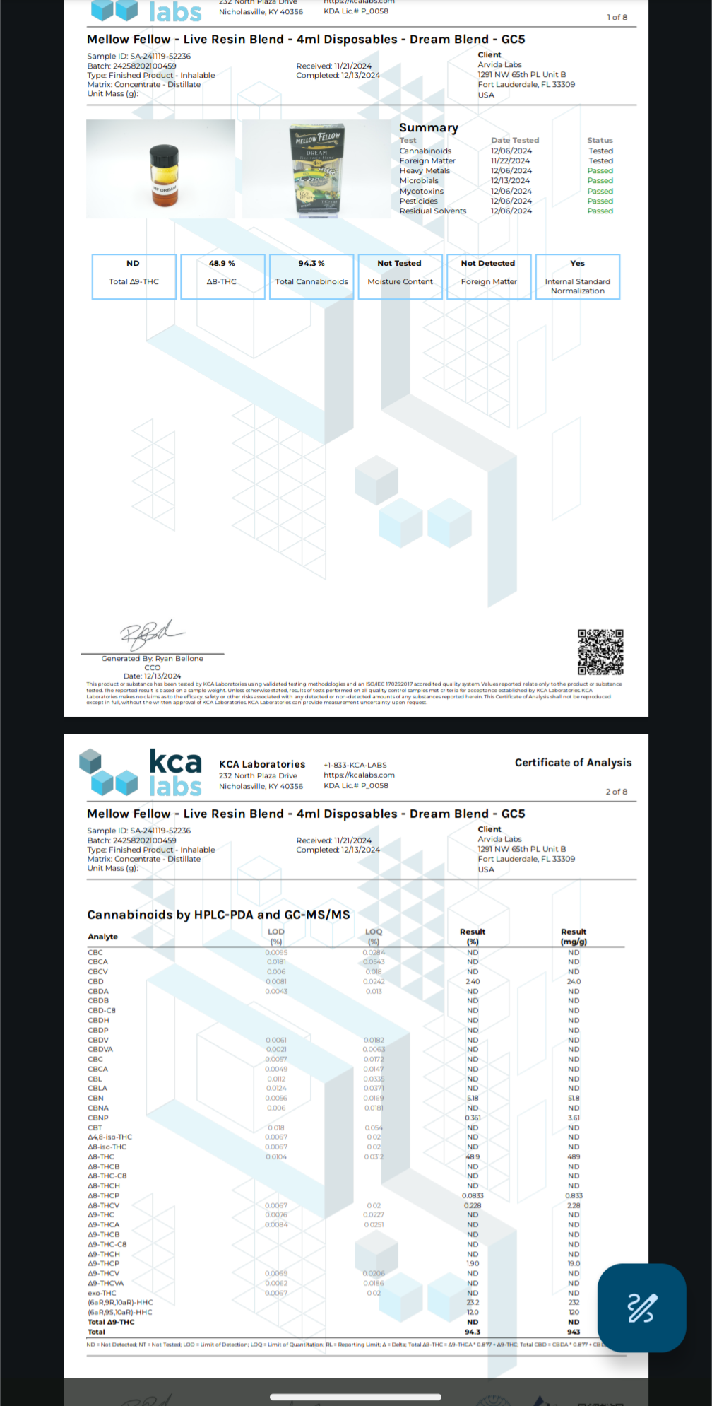 Mellow Fellow Live Resin Blend Disposable(s) [4g]
