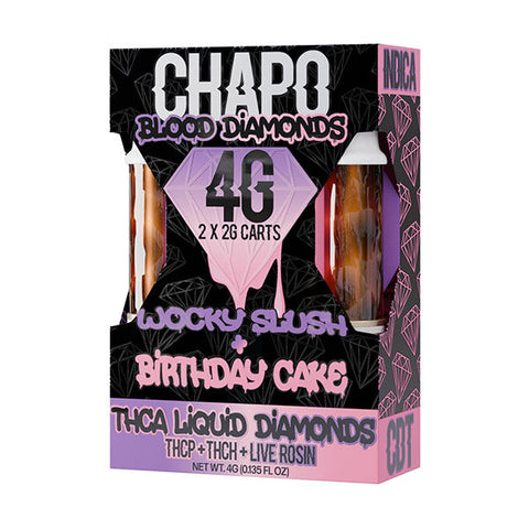 Chapo Blood Diamond Duo Cartridge (THCa Liquid Diamonds+THC+THCH+Live Rosin) [4g/2ct]