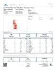 Cherried BLISS Blend disposable vape shown as a small red-and-white device pictured on a product specification sheet