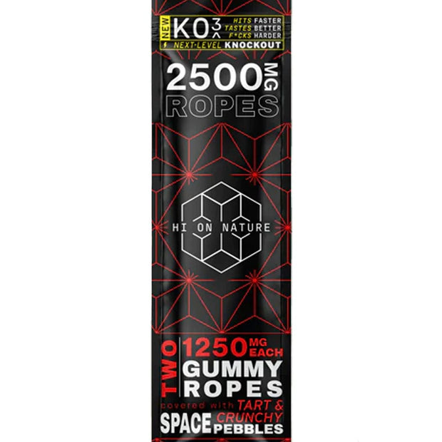Hi On Nature KO3 Knockout Gummy Ropes [2500mg/2ct]