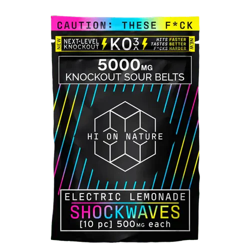 Hi on Nature Knockout Shockwaves THC-P & THC Gummies [5000mg/10ct]