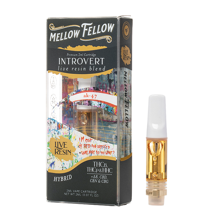 Mellow Fellow Live Resin Blend Cartridge(s) THC, HHC, CBN, CBD, THCP [2g]