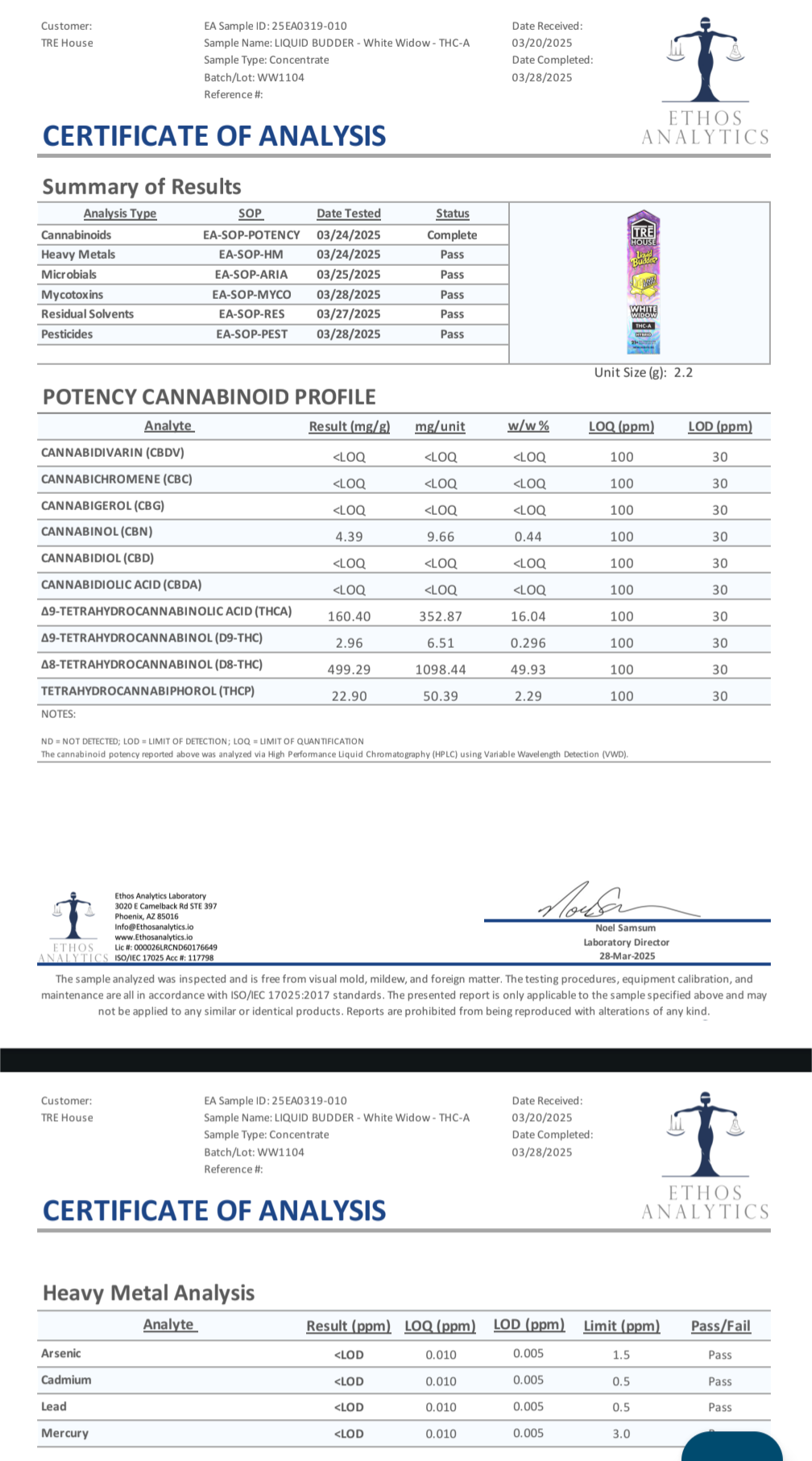 Tre House Liquid Budder Disposable(s) THCA [2g]